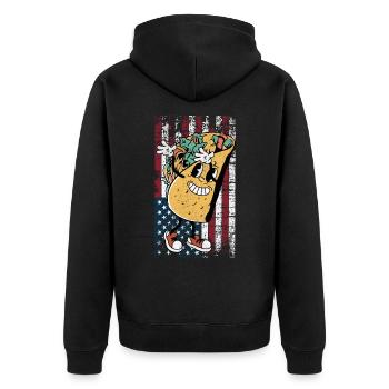 Taco - Veste à capuche bio Premium Unisexe - noir - Dos - Nico (187cm)
