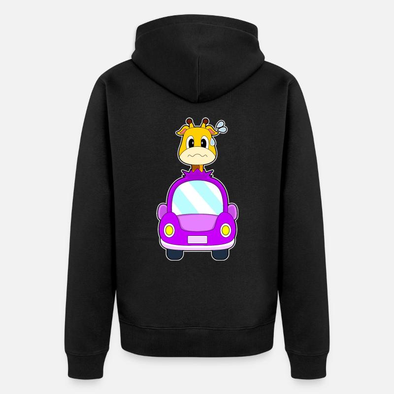 Voiture Girafe - Veste à capuche bio Premium Unisexe - noir