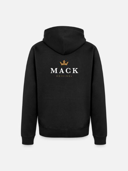 Mack Original Familienlogo - Unisex Premium Bio Zip Hoodie - Schwarz