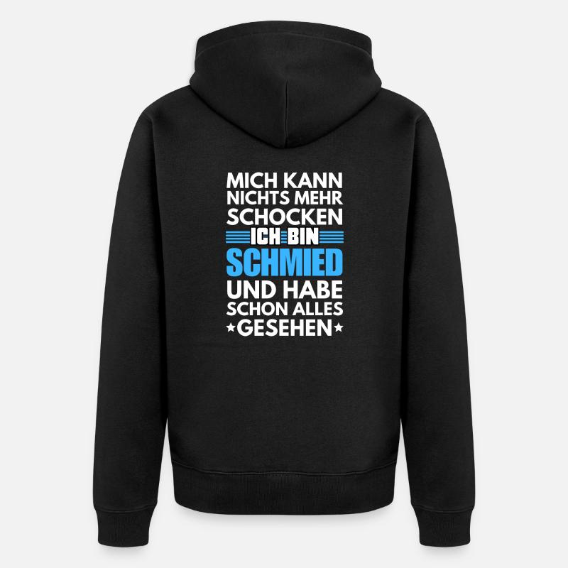 Non-Shockable Blacksmith - Unisex Premium Organic Zip Hoodie - black