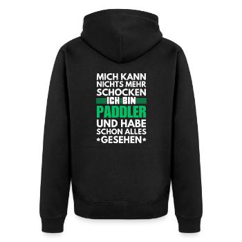 Non-shockable paddler - Unisex Premium Organic Zip Hoodie - black - Back - Nico (187cm)