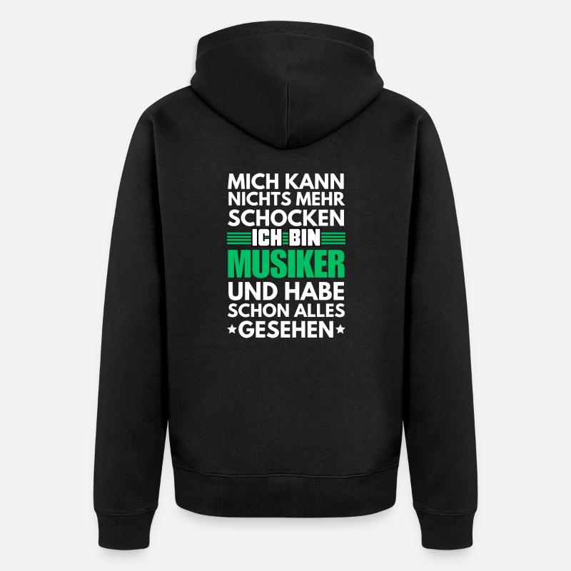 Musicien inébranlable - Veste à capuche bio Premium Unisexe - noir
