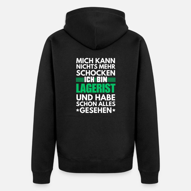 Commis d'entrepôt non choquable - Veste à capuche bio Premium Unisexe - noir