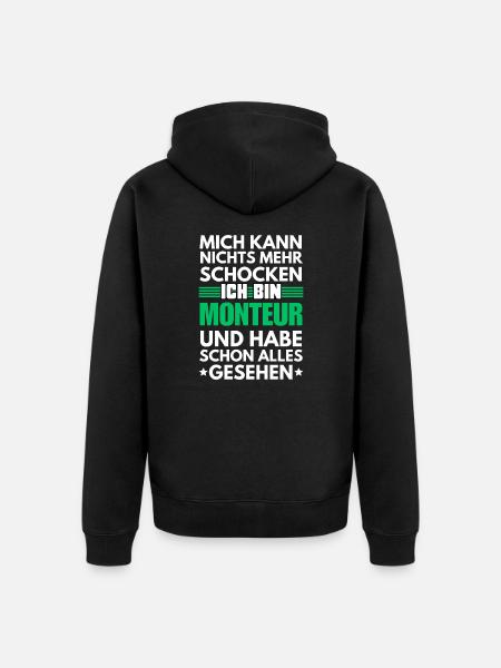 Non-shockable fitter - Unisex Premium Organic Zip Hoodie - black
