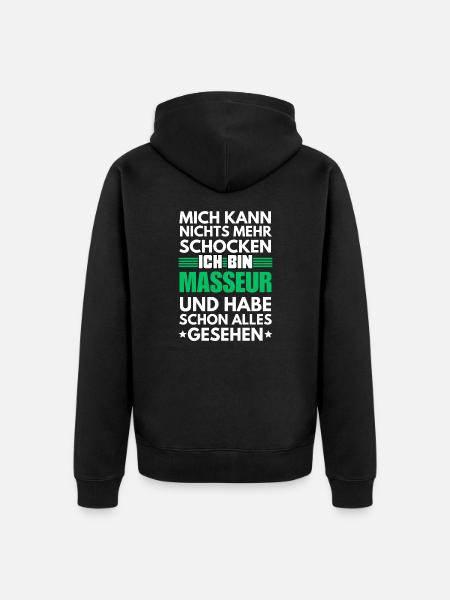 Masseur non choquable - Veste à capuche bio Premium Unisexe - noir