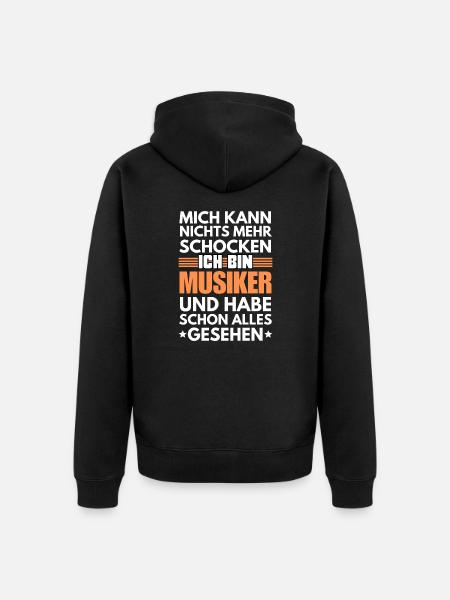 Non-shockable musician - Unisex Premium Organic Zip Hoodie - black