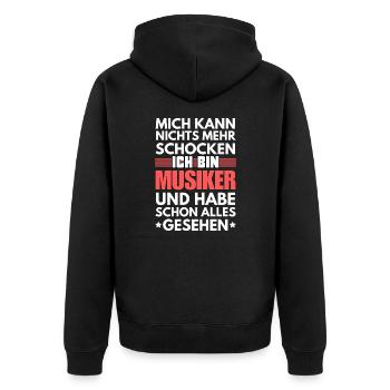 Musicien non choquable - Veste à capuche bio Premium Unisexe - noir - Dos - Nico (187cm)
