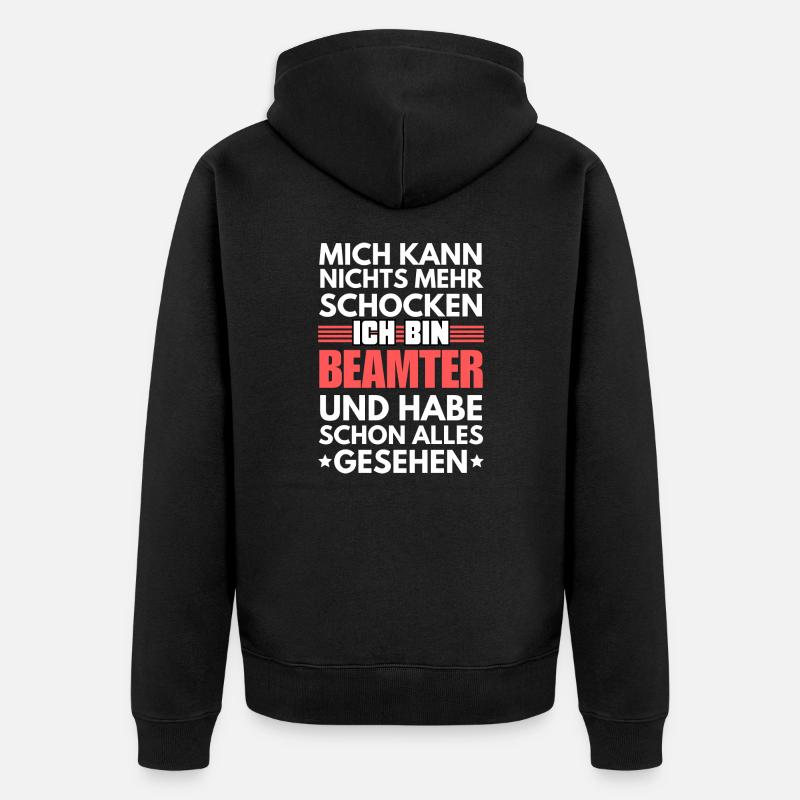 Officier non choquable - Veste à capuche bio Premium Unisexe - noir