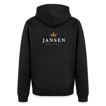 Logo original de la famille Jansen - Veste à capuche bio Premium Unisexe - noir - Dos - Nico (187cm)