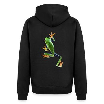 Grenouille arboricole aux yeux rouges Frog Keeper Frog Fan - Veste à capuche bio Premium Unisexe - noir - Dos - Nico (187cm)