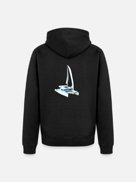 Katamaran 3D - Unisex Premium Bio Zip Hoodie - Schwarz