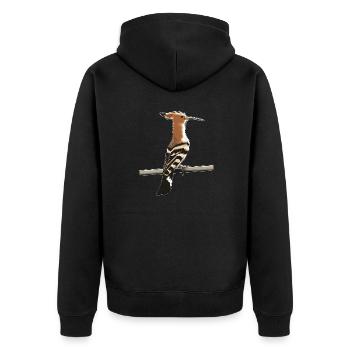 Hoopoe Bird of the Year 2022 - Unisex Premium Organic Zip Hoodie - black - Back - Nico (187cm)