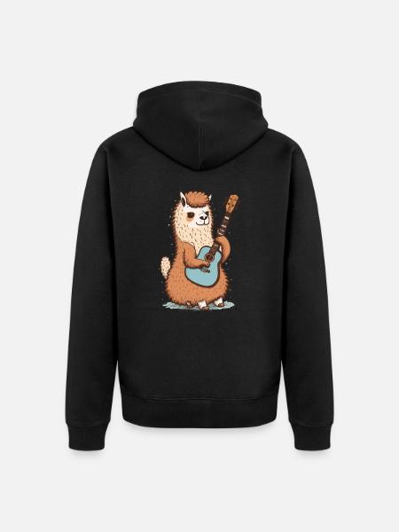 Rockin Out - Unisex Premium Organic Zip Hoodie - black