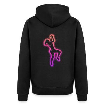 Escalade de bloc Femmes Alpinistes Filles - Veste à capuche bio Premium Unisexe - noir - Dos - Nico (187cm)