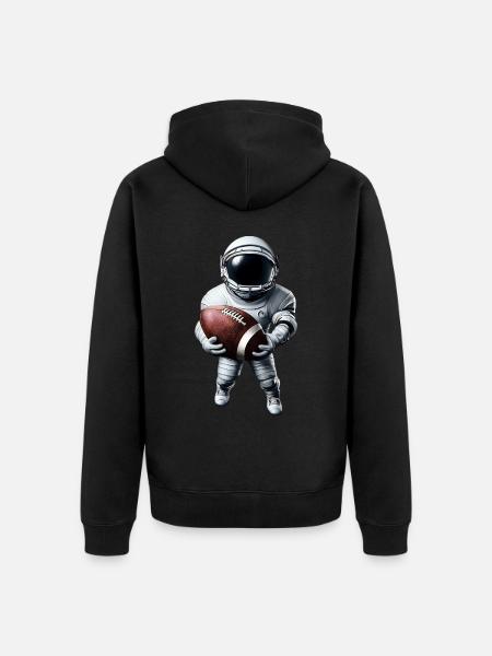Atterrissage dans l’espace - Veste à capuche bio Premium Unisexe - noir