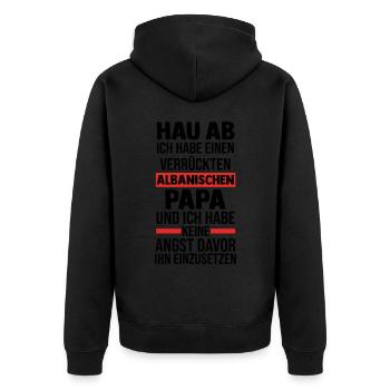 Albanais Albanais Albanie - Veste à capuche bio Premium Unisexe - noir - Dos - Nico (187cm)