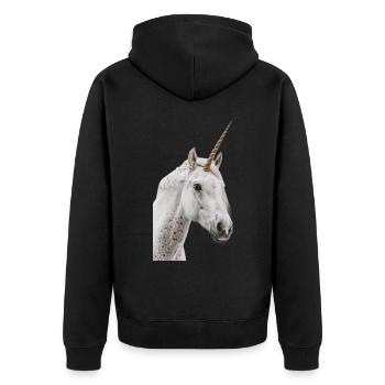 Licorne - Veste à capuche bio Premium Unisexe - noir - Dos - Nico (187cm)