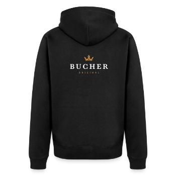 Logo original de la famille Bucher - Veste à capuche bio Premium Unisexe - noir - Dos - Nico (187cm)
