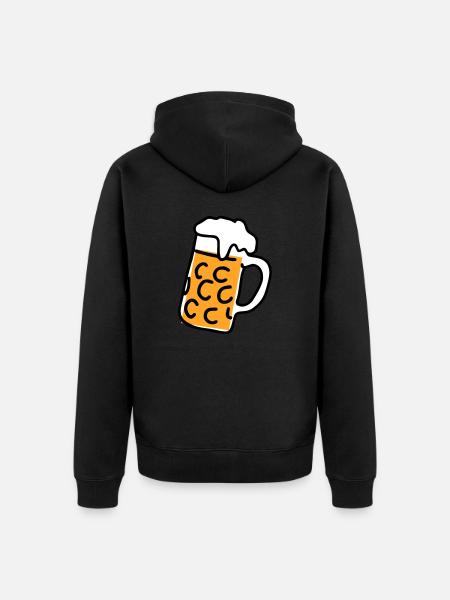 beer hump - Unisex Premium Organic Zip Hoodie - black