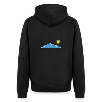 Salvage - Unisex Premium Organic Zip Hoodie - black - Back - Nico (187cm)