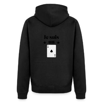 Je suis un as - Veste à capuche bio Premium Unisexe - noir - Dos - Nico (187cm)