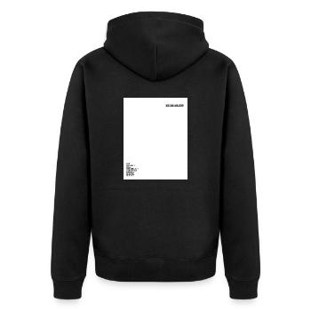 Ich bin Holder - Unisex Premium Bio Zip Hoodie - Schwarz - Hinten - Nico (187cm)