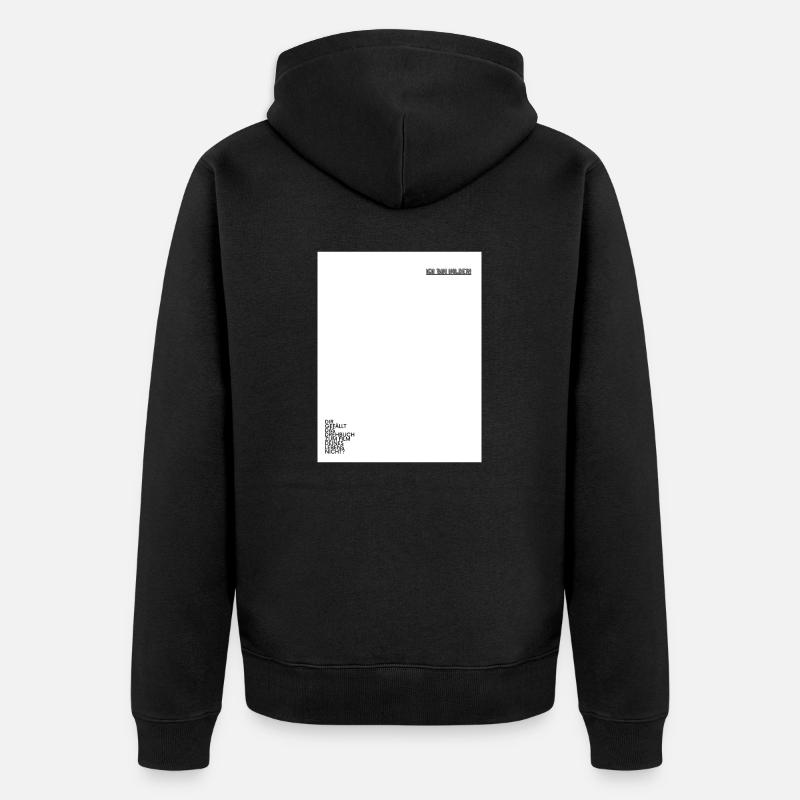 Ich bin Holder - Unisex Premium Bio Zip Hoodie - Schwarz