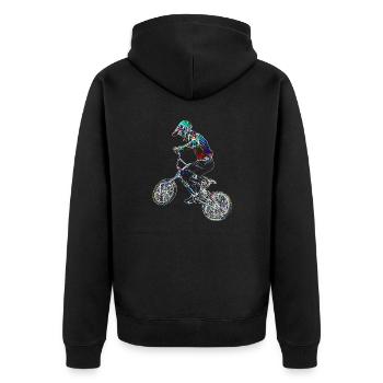 bmx - Veste à capuche bio Premium Unisexe - noir - Dos - Nico (187cm)