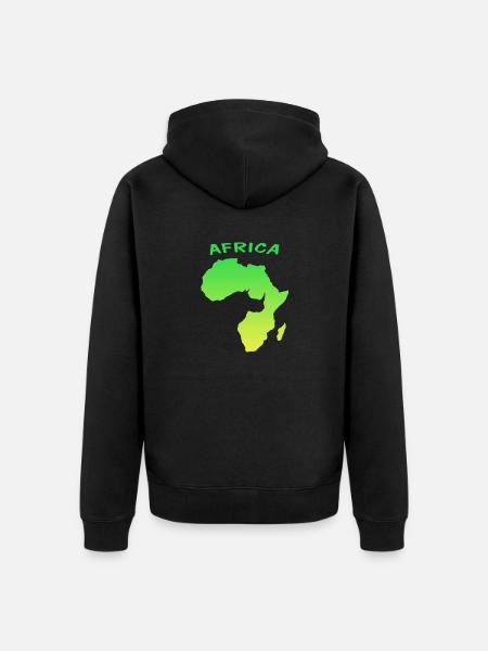 Africa - Unisex Premium Bio Zip Hoodie - Schwarz