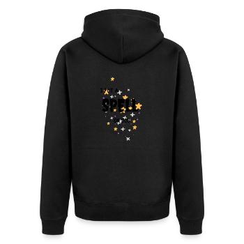 I put a spell on you - Unisex Premium Organic Zip Hoodie - black - Back - Nico (187cm)