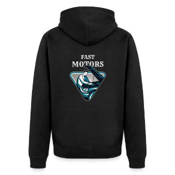 Moteurs rapides - Veste à capuche bio Premium Unisexe - noir - Dos - Nico (187cm)
