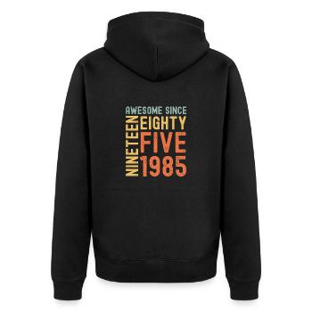Génial depuis 1985 Année du cadeau d’anniversaire - Veste à capuche bio Premium Unisexe - noir - Dos - Nico (187cm)