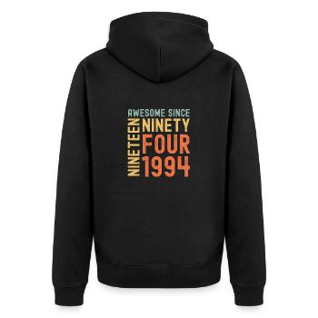 Génial depuis 1994 Année du cadeau d’anniversaire - Veste à capuche bio Premium Unisexe - noir - Dos - Nico (187cm)
