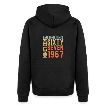 Génial depuis 1967 Année du cadeau d’anniversaire - Veste à capuche bio Premium Unisexe - noir - Dos - Nico (187cm)