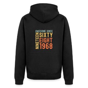 Génial depuis 1968 Année du cadeau d’anniversaire - Veste à capuche bio Premium Unisexe - noir - Dos - Nico (187cm)