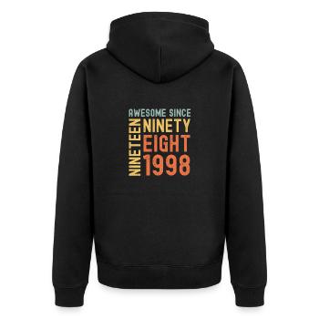 Génial depuis 1998 Année du cadeau d’anniversaire - Veste à capuche bio Premium Unisexe - noir - Dos - Nico (187cm)
