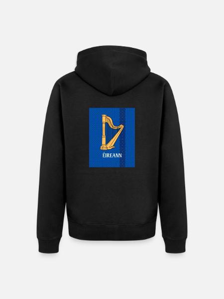 ÉIREANN - Unisex Premium Organic Zip Hoodie - black