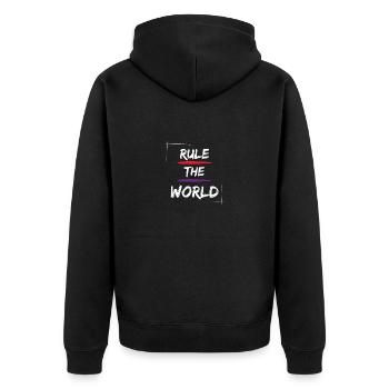 Gouverner le monde - Veste à capuche bio Premium Unisexe - noir - Dos - Nico (187cm)