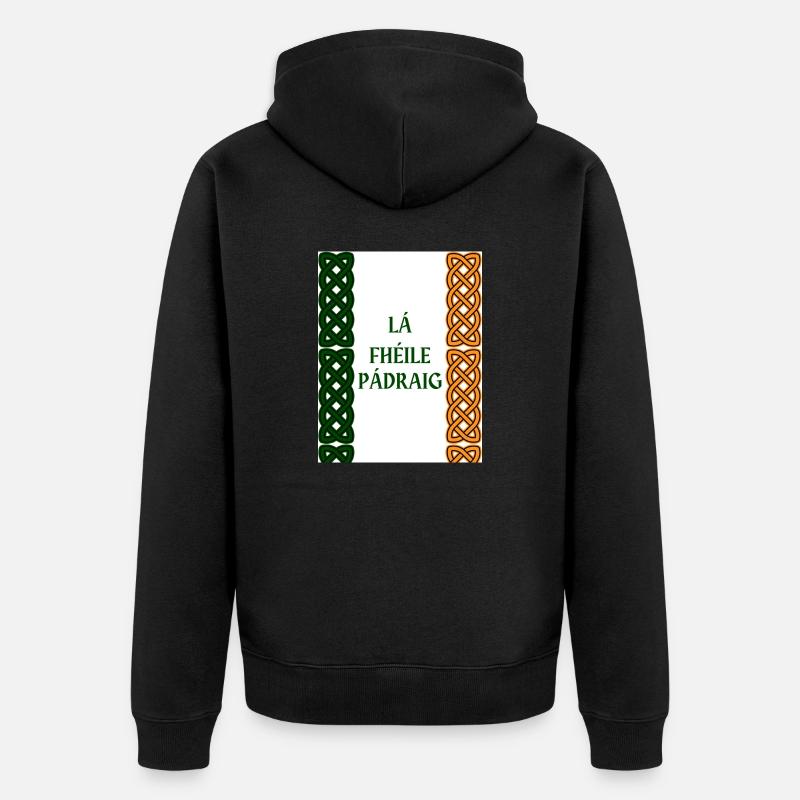 St. Patrick's Day - Unisex Premium Bio Zip Hoodie - Schwarz