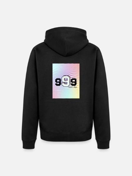 never stop - Unisex Premium Bio Zip Hoodie - Schwarz
