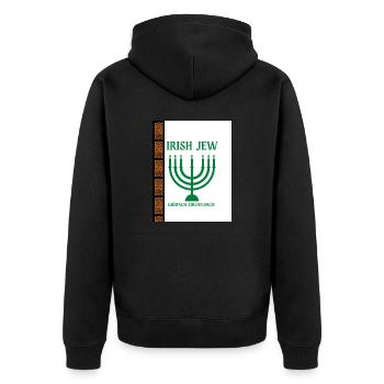 Juif irlandais - Veste à capuche bio Premium Unisexe - noir - Dos - Nico (187cm)