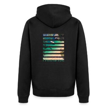 Croatie croate Hrvatska Croatie Paradis croate - Veste à capuche bio Premium Unisexe - noir - Dos - Nico (187cm)
