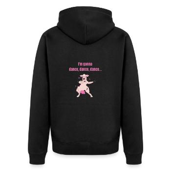 Carnaval -Danse danse danse ... Drôle de vache dansante - Veste à capuche bio Premium Unisexe - noir - Dos - Nico (187cm)
