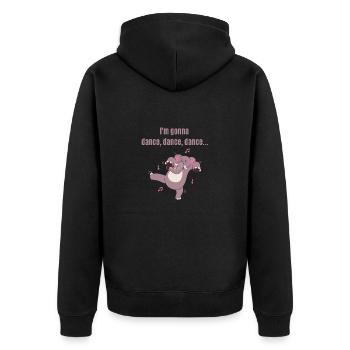 Carnival - Dance dance funny dancing elephant - Unisex Premium Organic Zip Hoodie - black - Back - Nico (187cm)