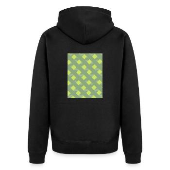 Lignes vertes - Veste à capuche bio Premium Unisexe - noir - Dos - Nico (187cm)