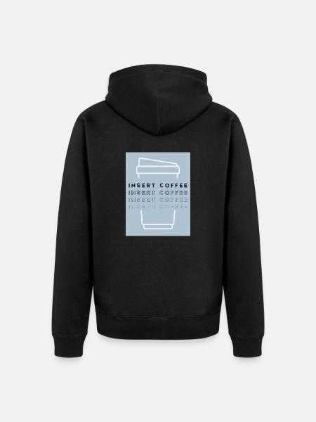 Insert Coffee Cup 2 LWPSBHBT - Unisex Premium Organic Zip Hoodie - black