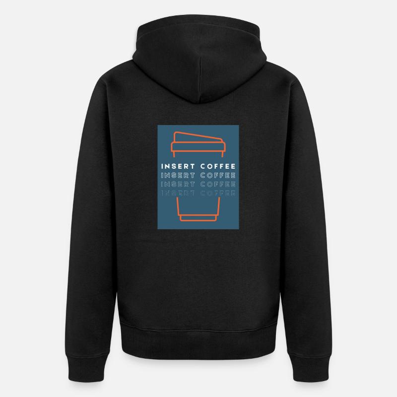 Insert Coffee Cup 2 LOPWBTT - Unisex Premium Bio Zip Hoodie - Schwarz