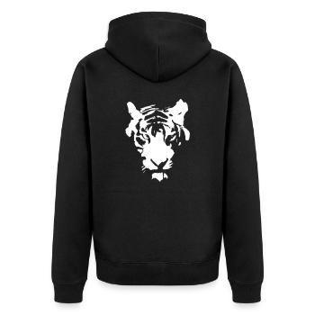 Tête de tigre - Veste à capuche bio Premium Unisexe - noir - Dos - Nico (187cm)