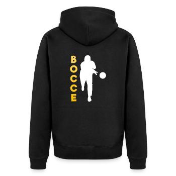 Bocce Bocci Colorful Balls Player I Gift - Unisex Premium Organic Zip Hoodie - black - Back - Nico (187cm)
