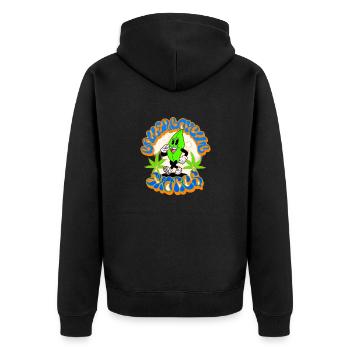 Ballerboyclub Exotics - Unisex Premium Organic Zip Hoodie - black - Back - Nico (187cm)